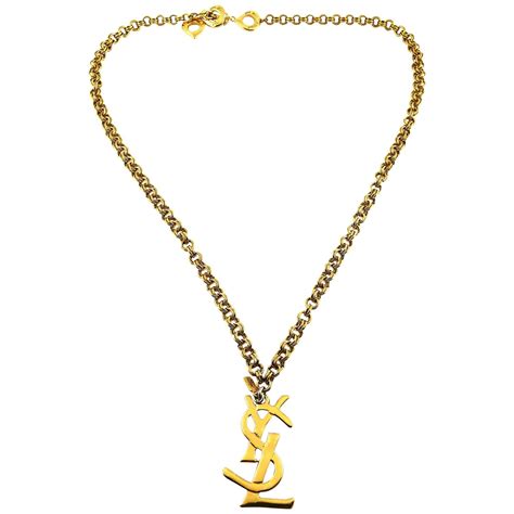 ysl necklace chain|ysl vintage necklace.